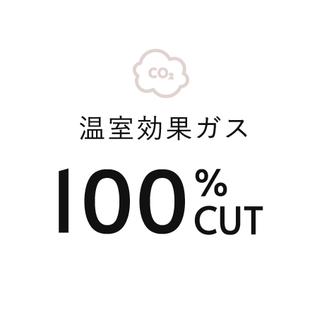 温室効果ガス100%OFF